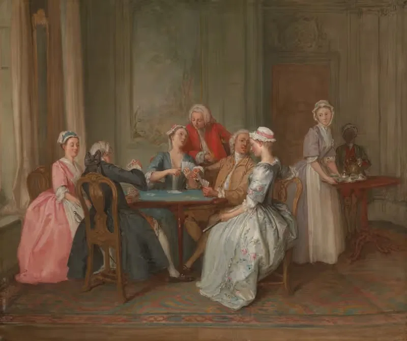 A Game of Quadrille — Hubert-François Gravelot