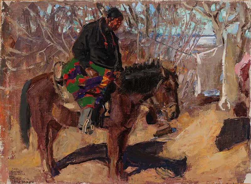 Индиец на лошади by Аксели Галлен-Каллела, 1925 — digital art print download