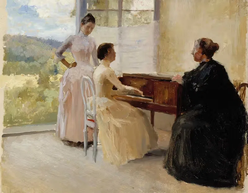 В гостиной в Хайкко, кабинет by Альберт Эдельфельт, 1888 — digital art print download