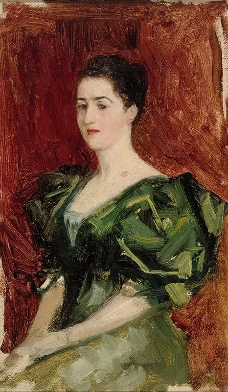 Portrait Of Mrs. Dagmar Dippell, Compositional Sketch — Albert Edelfelt