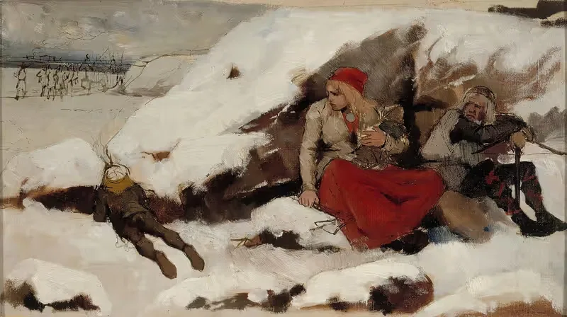 Study For Burned Village by Albert Edelfelt, 1878 - 1879 — digital art print download