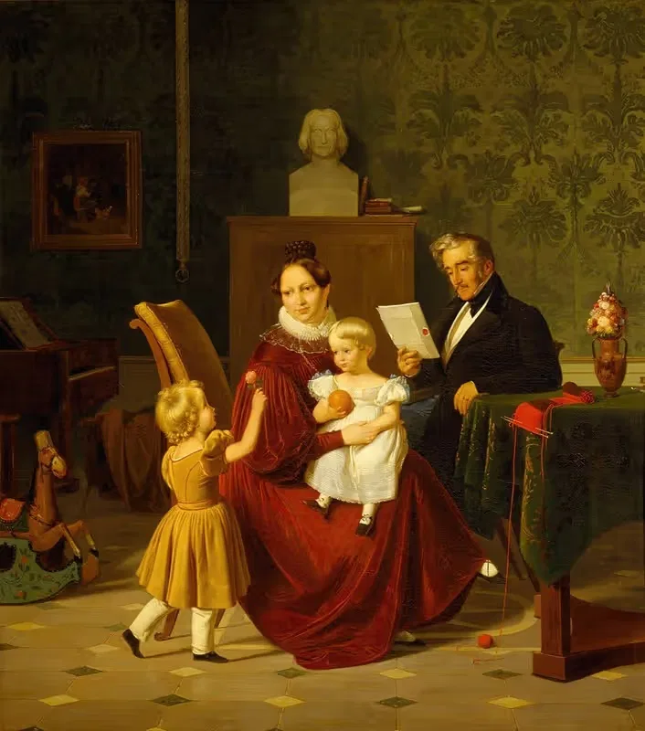 Полковник и миссис Полсен by Альберт Кюхлер, 1838 — digital art print download
