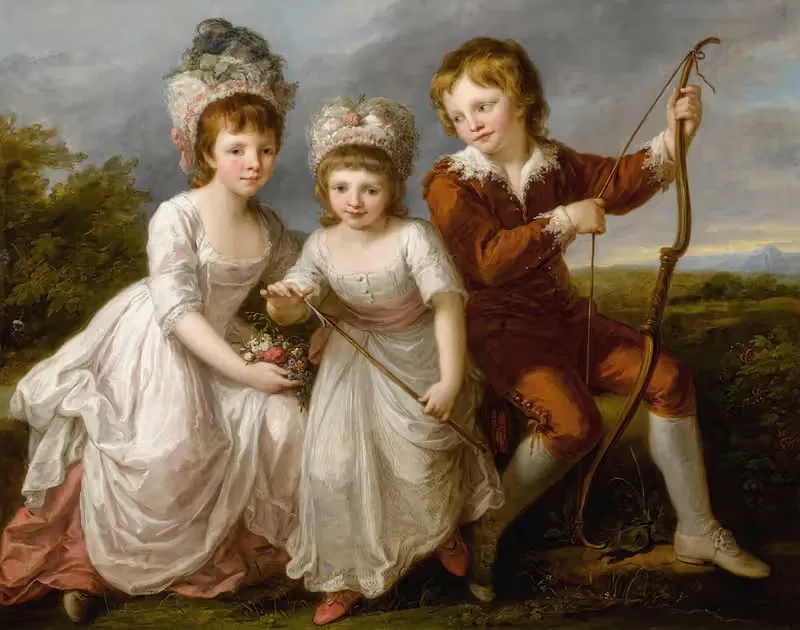 Portrait Of Three Children — Angelica Kauffmann