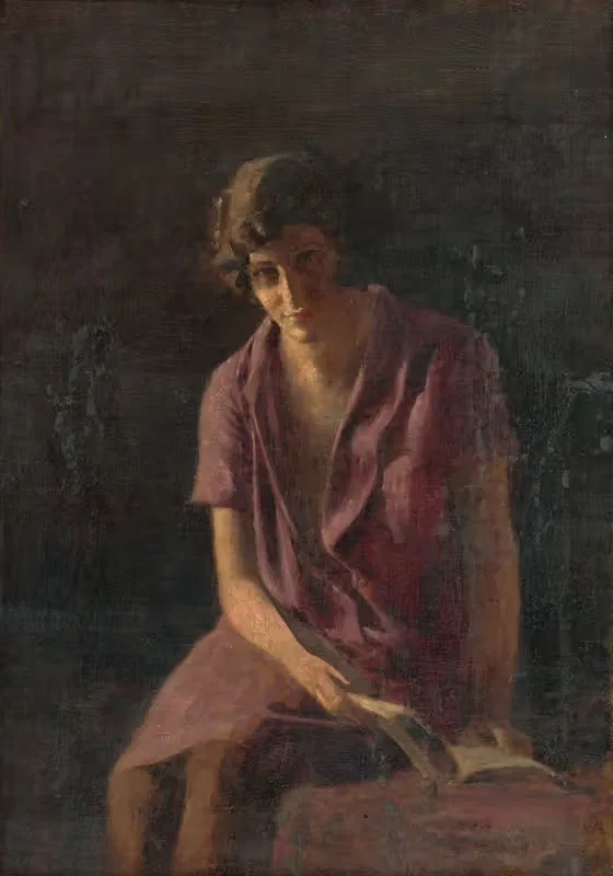 Девушка с книгой by Армин Глаттер, 1920–1930 — digital art print download