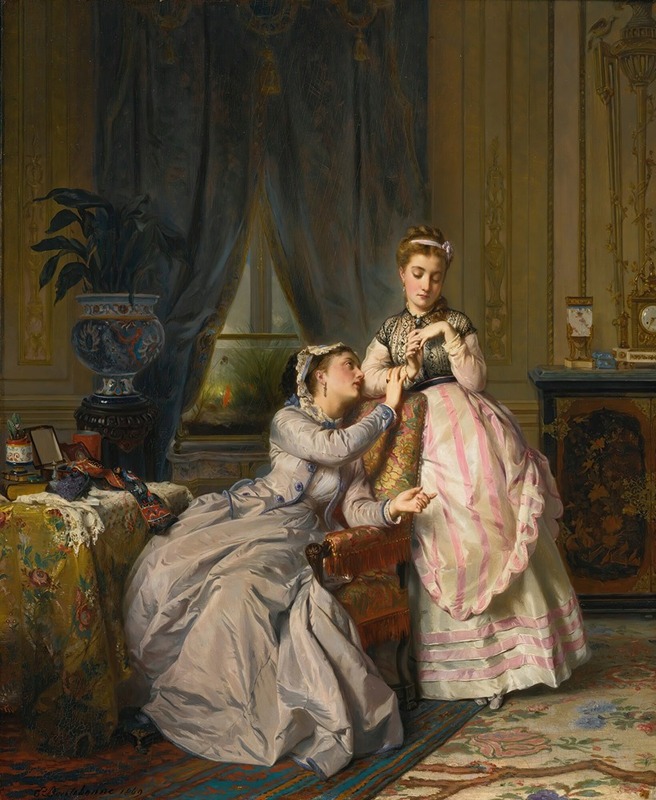 Сестры by Шарль Эдуар Бутибонн, 1869 — digital art print download