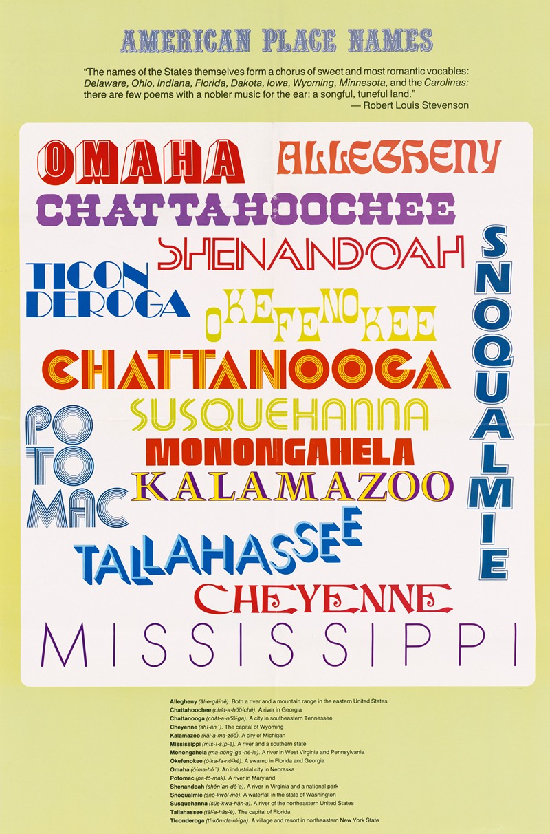 American Place Names by Агентство информации США — digital art print download