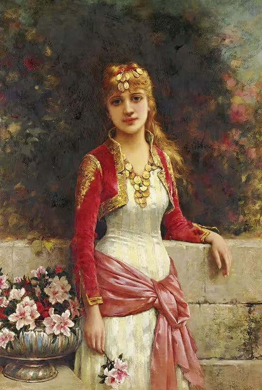 Молодая красавица by Эмиль Эйзман-Семеновский, 1890 — digital art print download