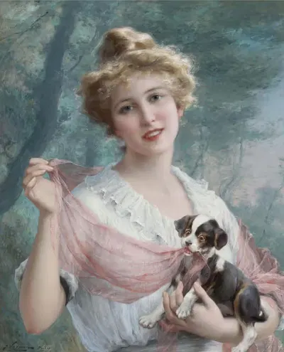 Озорной щенок by Эмиль Вернон, 1915 — digital art print download