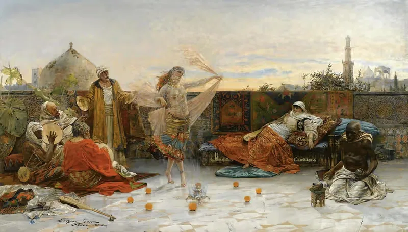 На террасе by Энрик Серра Аукэ, 1882 — digital art print download