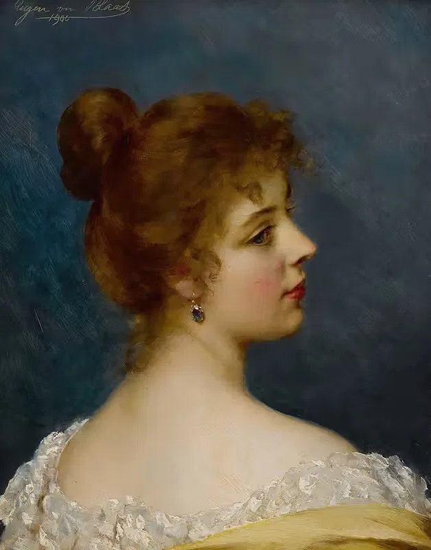 Итальянская красавица by Эугени фон Блаас, 1900 — digital art print download