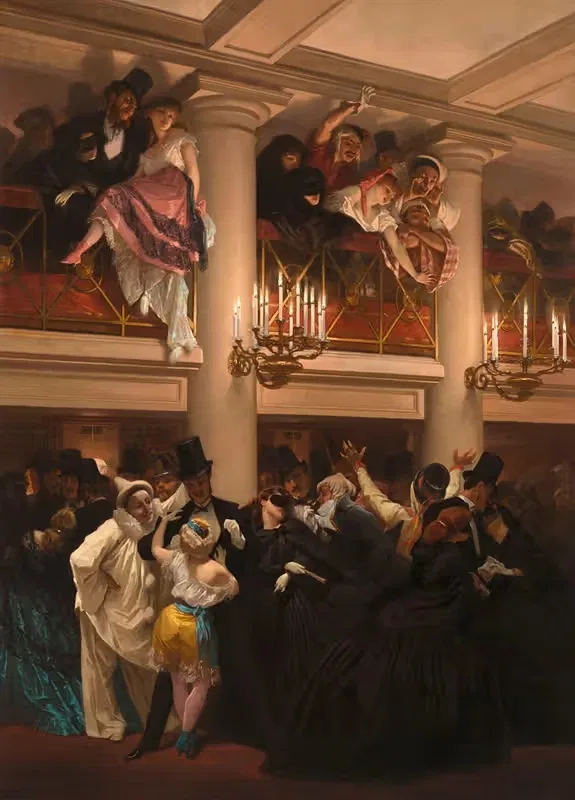 Оперный бал by Южен Жирар, 1866 — digital art print download
