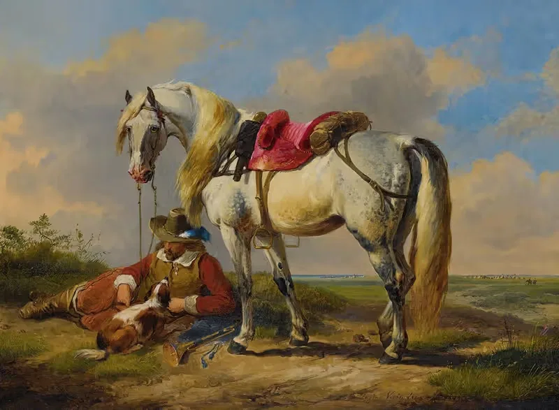 Рыцарь в отдыхе by Южен Жозеф Вербокховен, 1849 — digital art print download