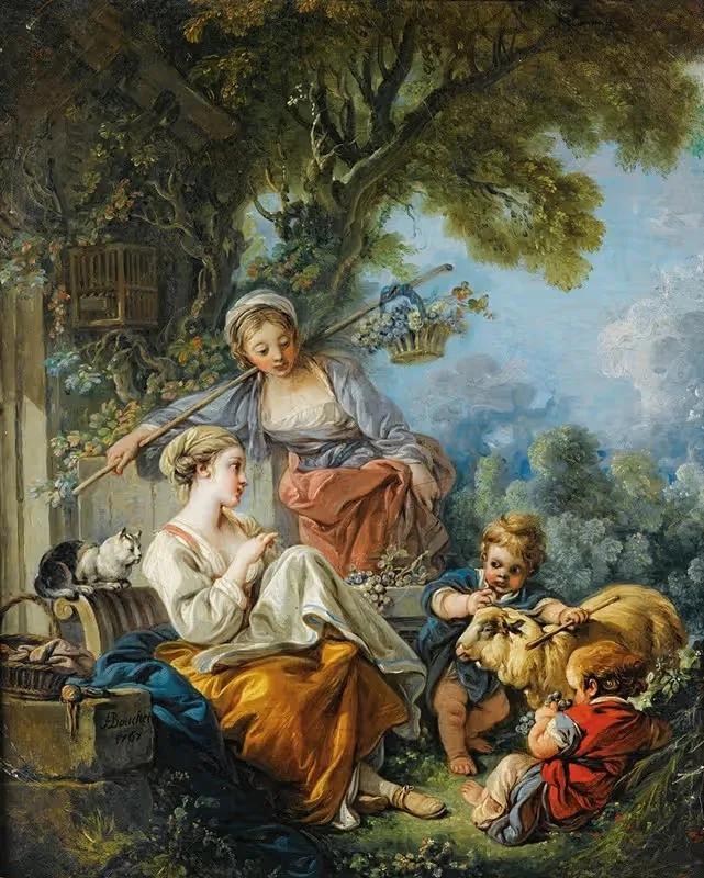 Пасторальная сцена by Франсуа Буше, 1767 — digital art print download