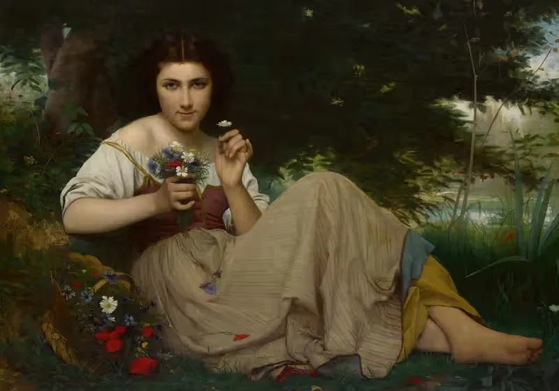 A Moment's Rest by François Alfred Delobbe, 1871 — digital art print download