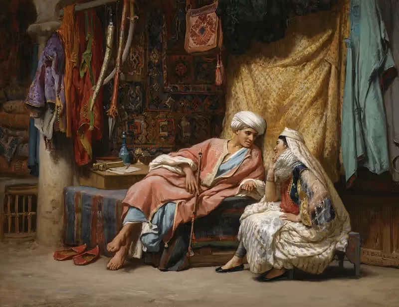 In The Souk, Tunis by Frederick Arthur Bridgman, 1874 — digital art print download