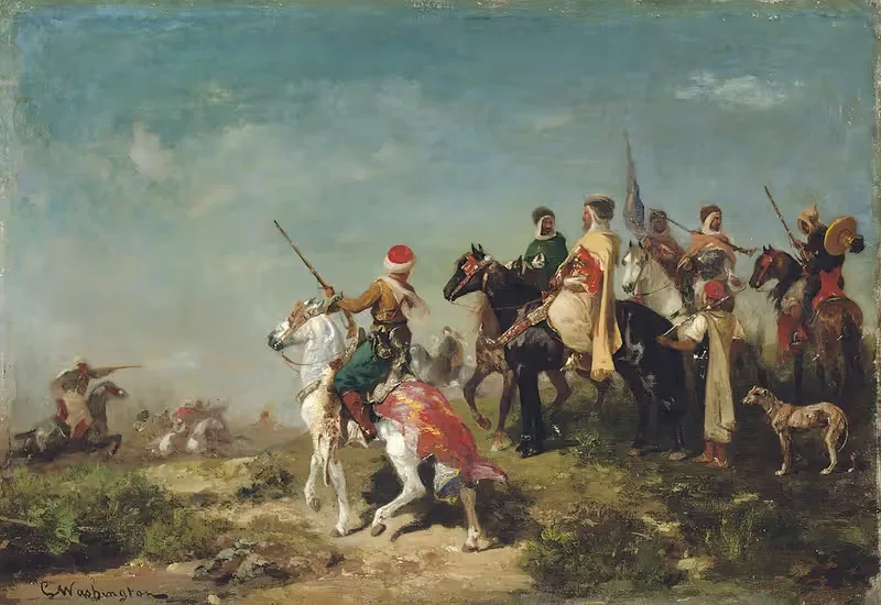 Эмир Абделькадер, ведущий свои войска by Жорж Вашингтон — digital art print download