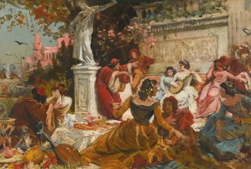 Банкет в парке by Ганс Макарат — digital art print download