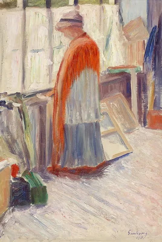 В студии by Хуго Симберг, 1910 — digital art print download