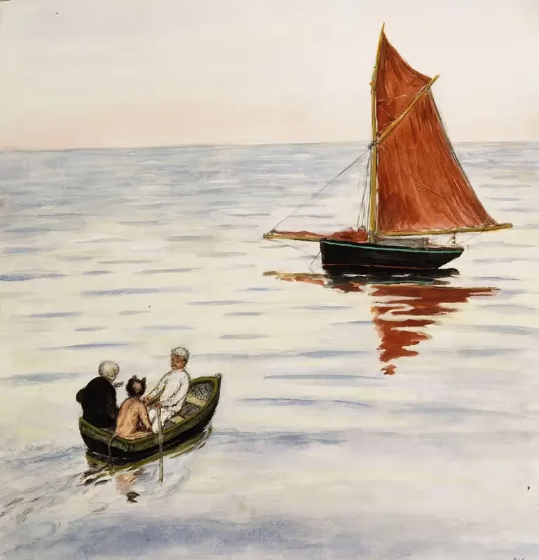 Путешествующие спутники by Хуго Симберг, 1901 — digital art print download