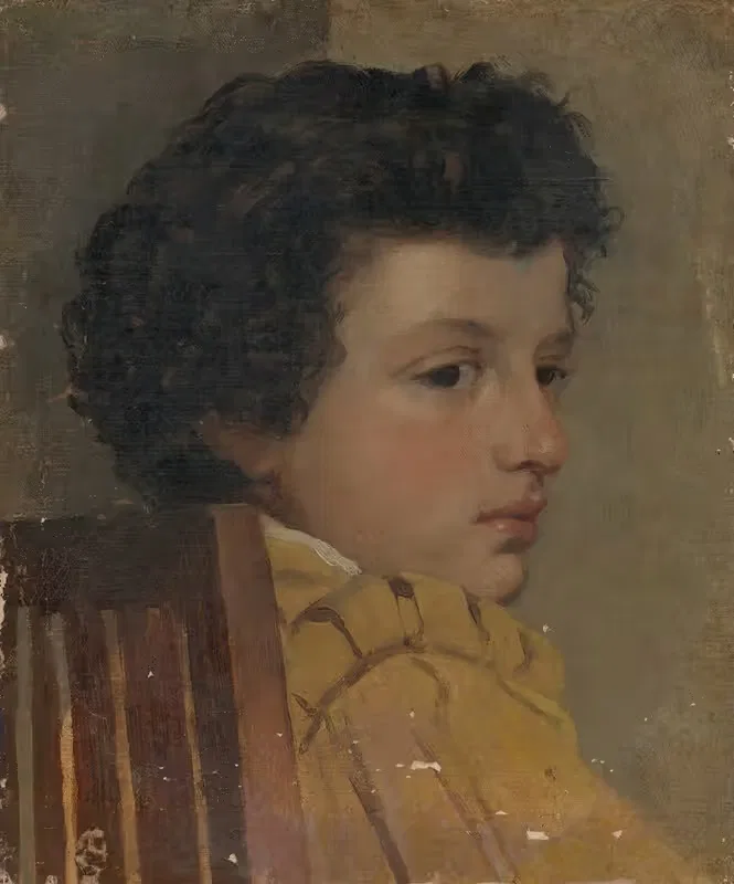 Young Boy In Profile by Italian School — digital art print download