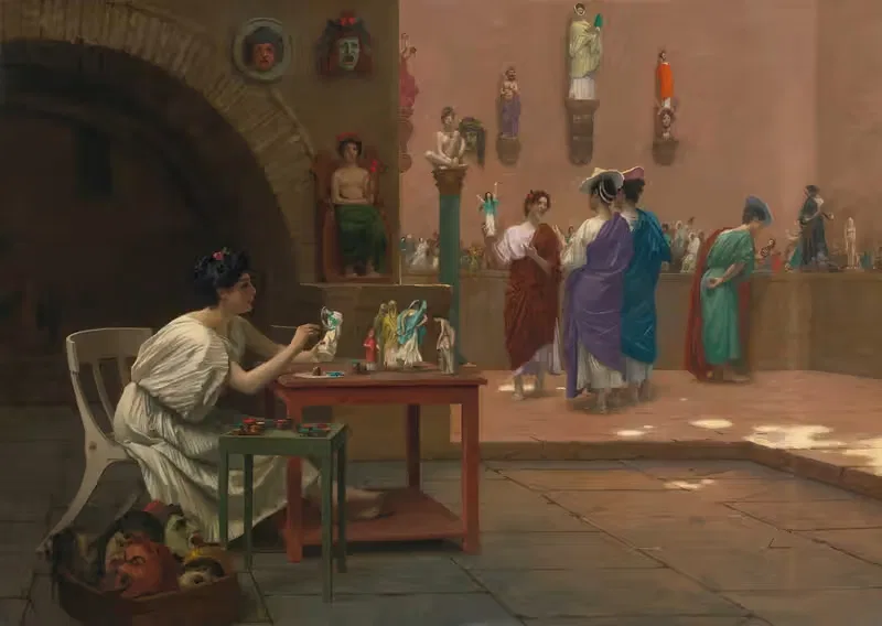 Atelier De Tanagra by Jean-Léon Gérôme — digital art print download