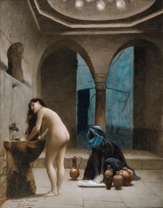 Study For A Maure Bath, Turkish Woman In The Bath — Jean-Léon Gérôme