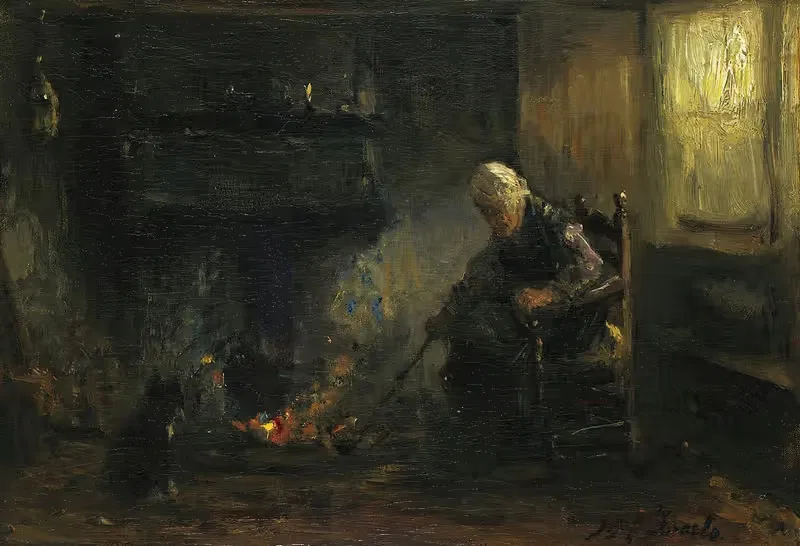 At The Hearth by Jozef Israëls — digital art print download