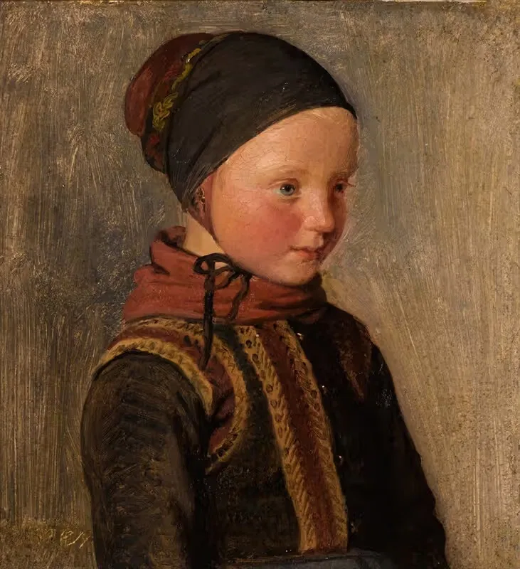 Young Child In Traditional Costumes — Julius Exner