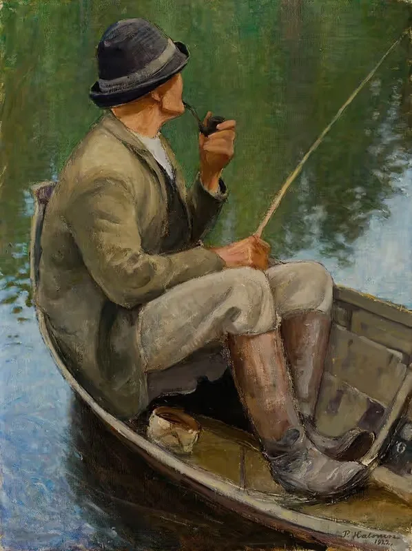 Мужчина с удочкой by Пекка Халонен, 1922 — digital art print download
