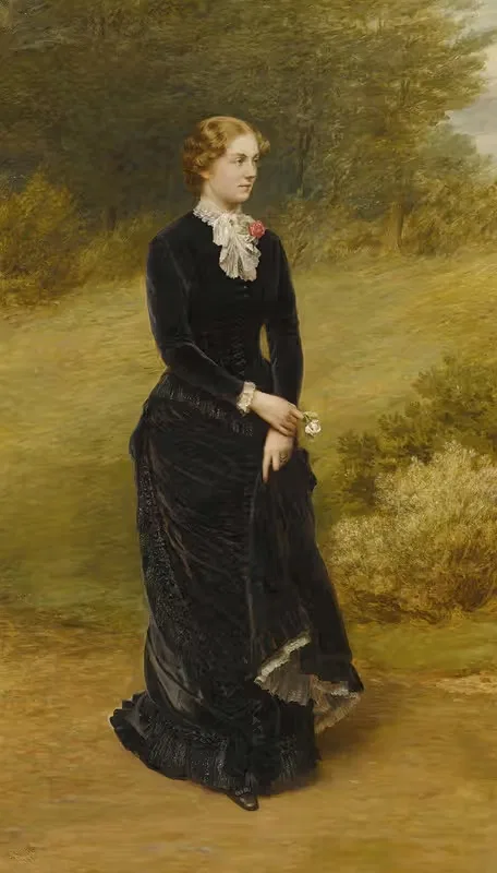 Дама в черном by Самуэль Сидли, 1881 — digital art print download