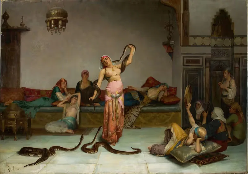 Charmeuse De Serpents by Theodoros Ralli, 1882 — digital art print download