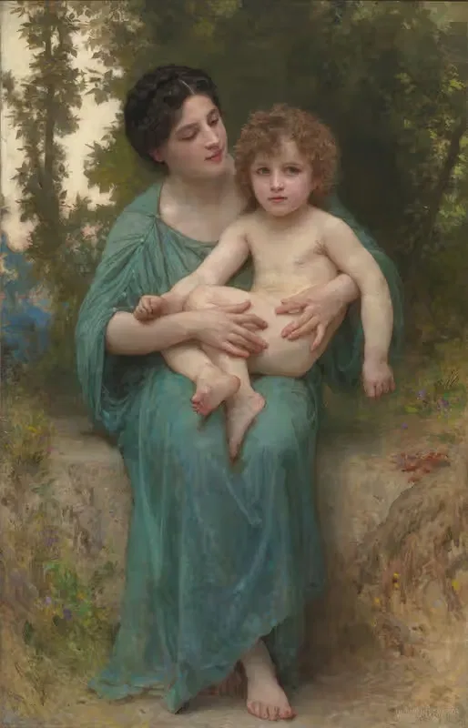 Младший брат by Уильям Бугеро, 1903 — digital art print download