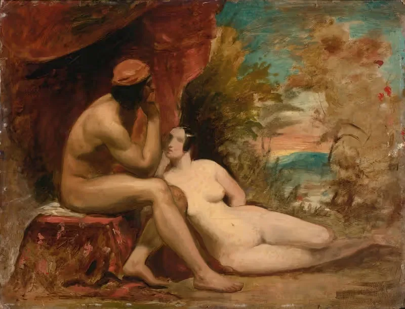 Study For A Family Of The Forests — William Etty