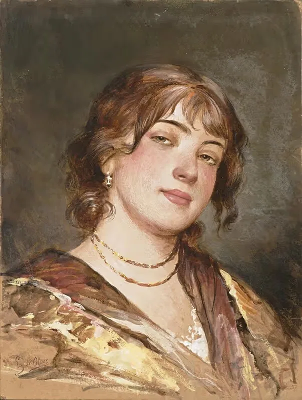 Bildnis einer jungen Italienerin — Eugen von Blaas