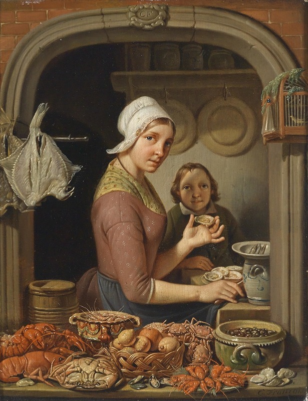 Fischhändlerin by François Celestin — digital art print download