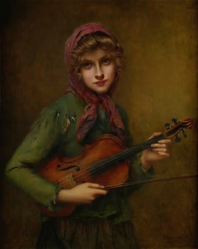 The Young Violinist by François Martin-Kavel — digital art print download