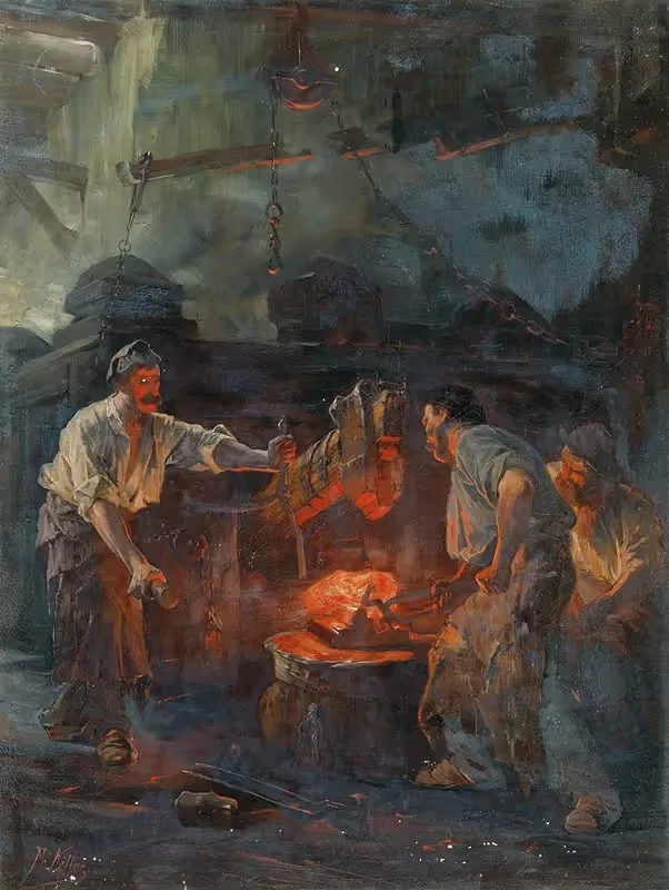 In the Hammer Mill by Friedrich von Keller — digital art print download