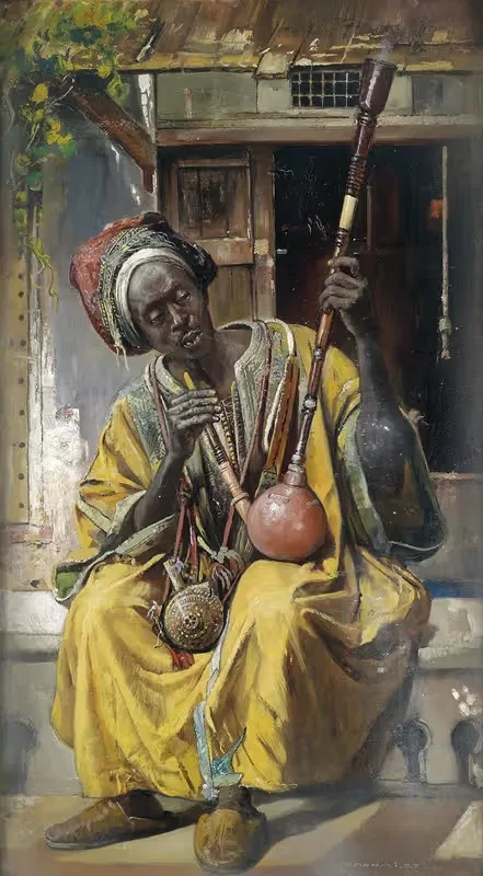 Курильщик водяной трубки by Гюла Торнай, 1903 — digital art print download
