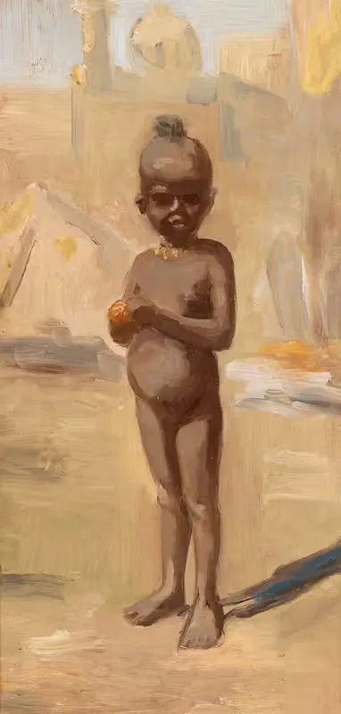 Mädchen mit Orange in Kairo by Leopold Carl Müller, c1878 — digital art print download
