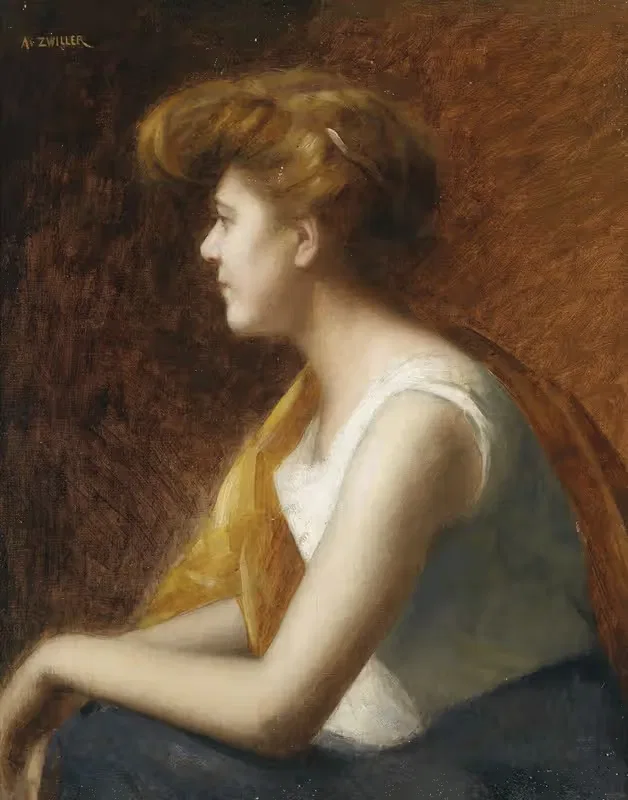 Profilportrait einer jungen Frau — Marie-Augustin Zwiller