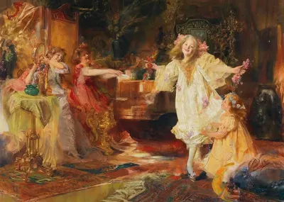 Девушки, танцующие by Макс Льюис — digital art print download