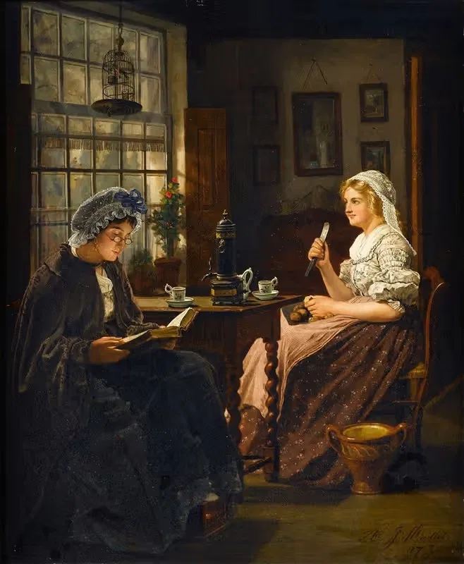 Чистка картошки by Адриен Жан Мадиол, 1873 — digital art print download