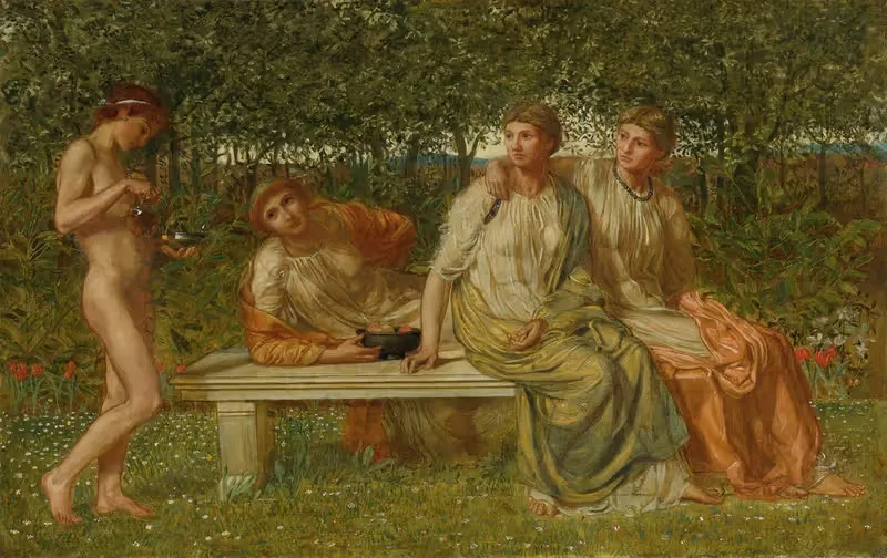 The Marble Seat by Albert Joseph Moore — digital art print download