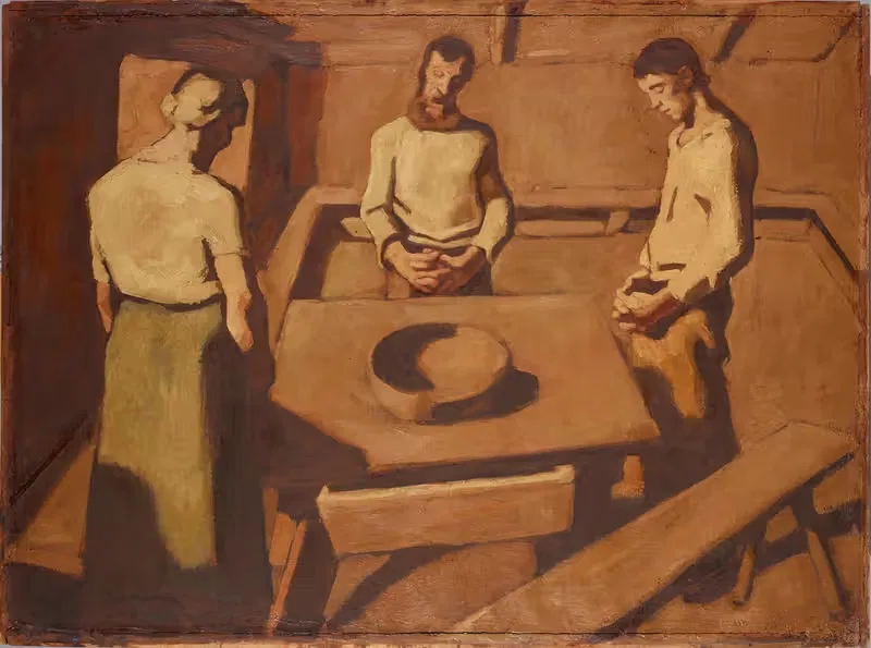 Молитва за столом by Альбин Эггер Лиенц, 1923 — digital art print download