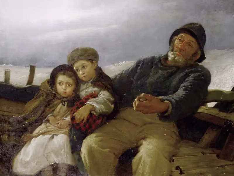The Stormy Crossing by Alfred Edward Emslie — digital art print download