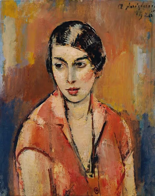 Junge Frau Im Rosa Kleid — Anton Faistauer