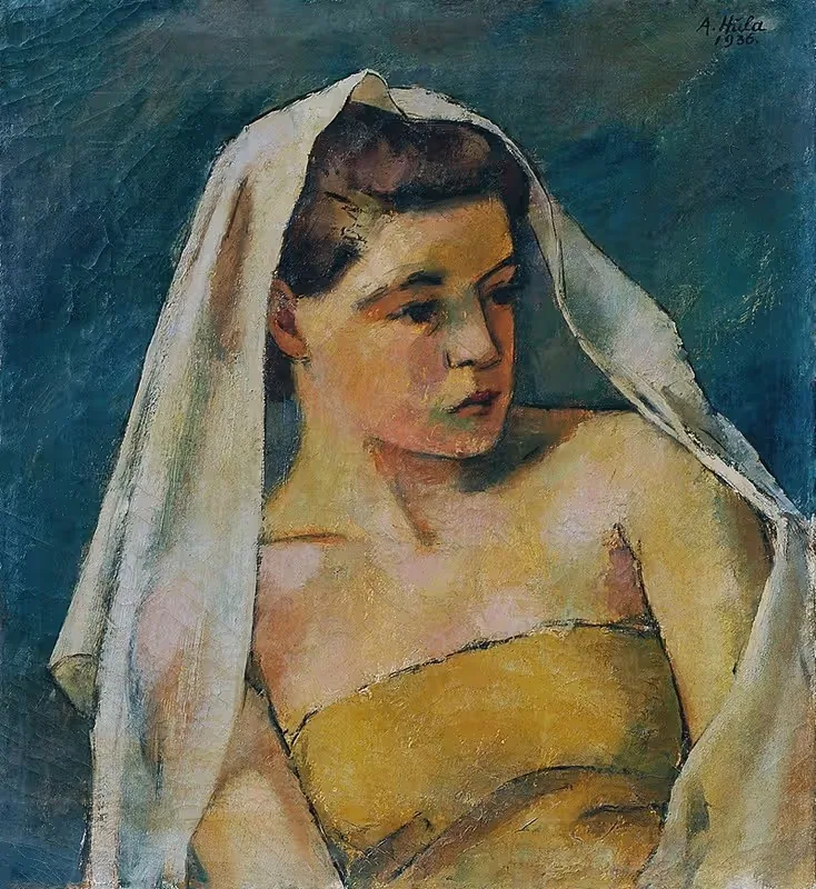 Молодая женщина с вуалью by Антон Хула, 1936 — digital art print download