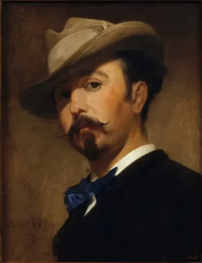 Portrait Of The Painter Joaquim Vayreda by Antoni Caba, 1870 — digital art print download