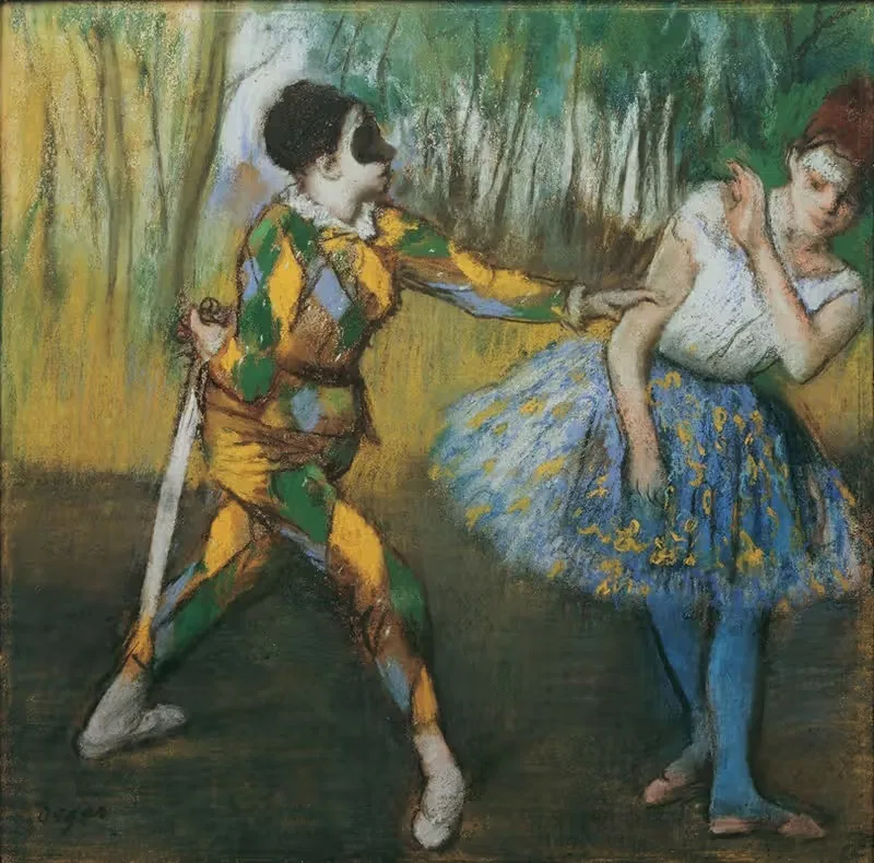 Арлекин и Коломбина by Эдгар Дега, 1886 — digital art print download