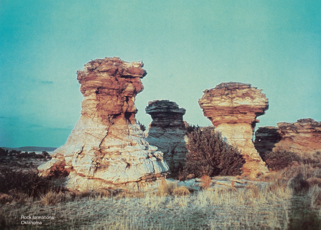Scenically Yours, Rock formations, Oklahoma by Агентство информации США — digital art print download